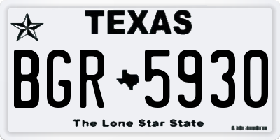 TX license plate BGR5930