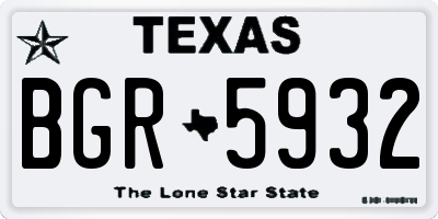TX license plate BGR5932