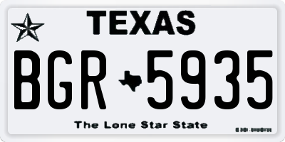 TX license plate BGR5935
