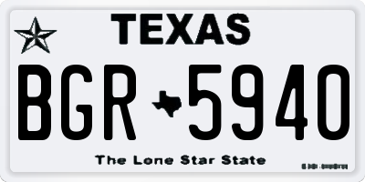 TX license plate BGR5940