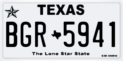 TX license plate BGR5941