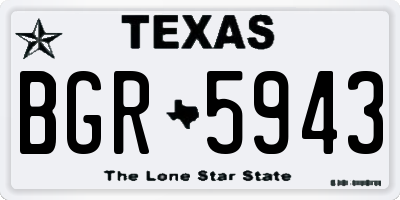 TX license plate BGR5943