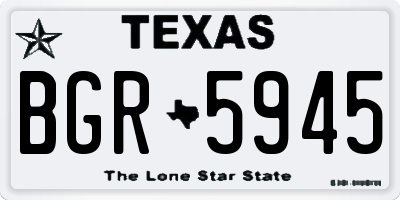 TX license plate BGR5945