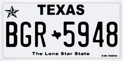 TX license plate BGR5948