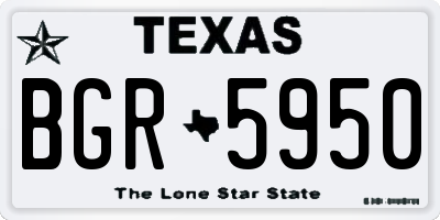 TX license plate BGR5950