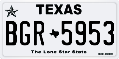 TX license plate BGR5953