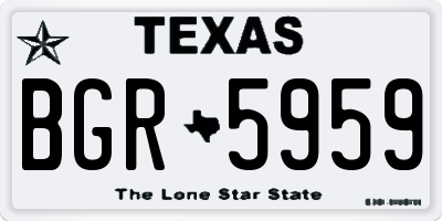TX license plate BGR5959