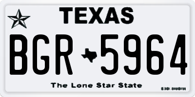 TX license plate BGR5964