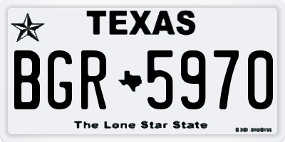TX license plate BGR5970
