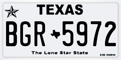TX license plate BGR5972