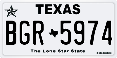 TX license plate BGR5974