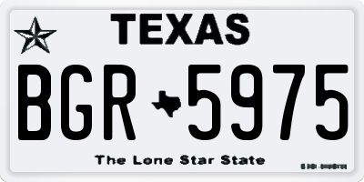 TX license plate BGR5975