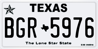 TX license plate BGR5976