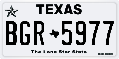 TX license plate BGR5977