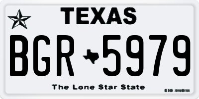 TX license plate BGR5979