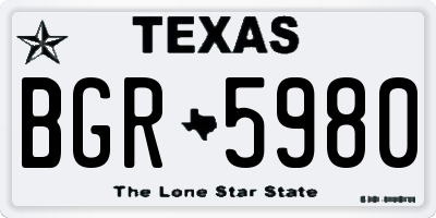 TX license plate BGR5980