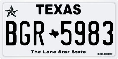 TX license plate BGR5983