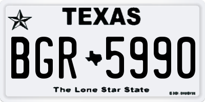 TX license plate BGR5990