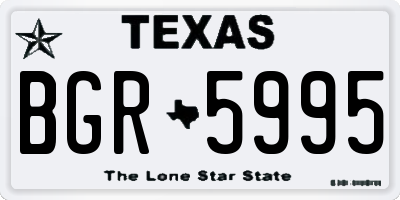 TX license plate BGR5995