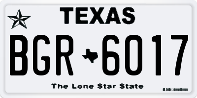 TX license plate BGR6017