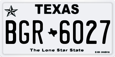 TX license plate BGR6027