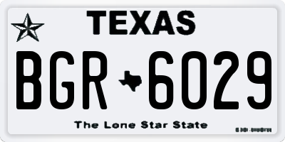 TX license plate BGR6029