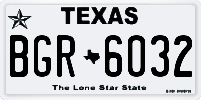 TX license plate BGR6032