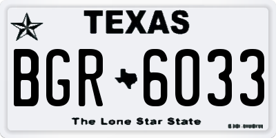 TX license plate BGR6033