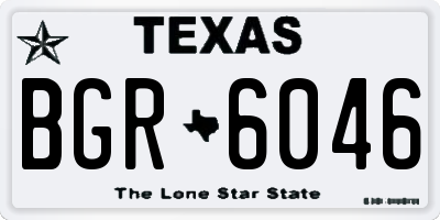 TX license plate BGR6046