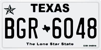 TX license plate BGR6048