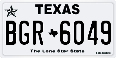 TX license plate BGR6049