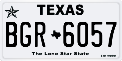 TX license plate BGR6057