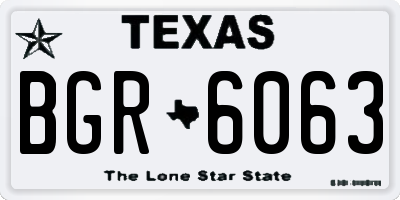TX license plate BGR6063