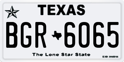 TX license plate BGR6065