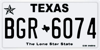 TX license plate BGR6074