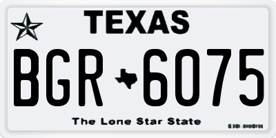 TX license plate BGR6075