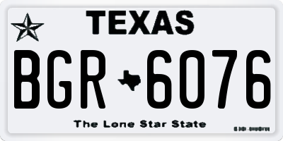 TX license plate BGR6076