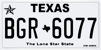 TX license plate BGR6077