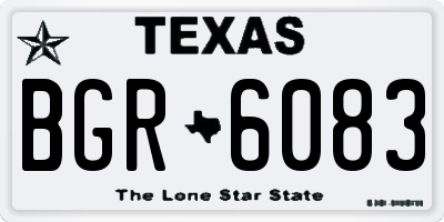 TX license plate BGR6083