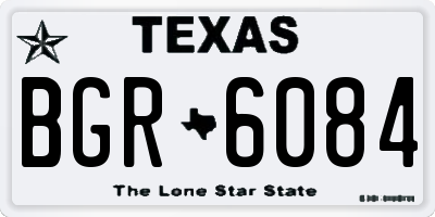 TX license plate BGR6084