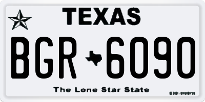 TX license plate BGR6090