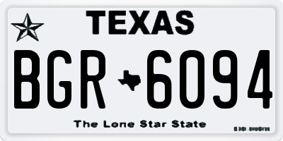 TX license plate BGR6094