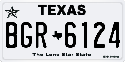 TX license plate BGR6124