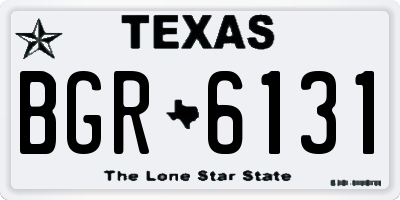 TX license plate BGR6131