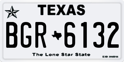 TX license plate BGR6132