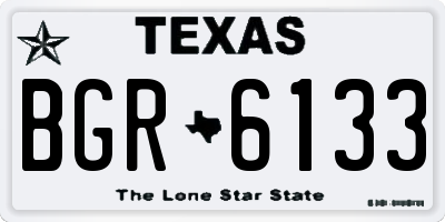 TX license plate BGR6133