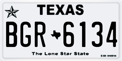 TX license plate BGR6134