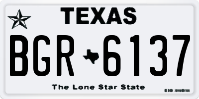 TX license plate BGR6137