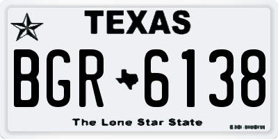 TX license plate BGR6138