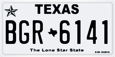 TX license plate BGR6141